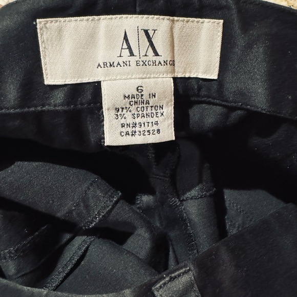 Armani Exchange black slacks. Size 6, low to mid rise - Picture 2 of 5